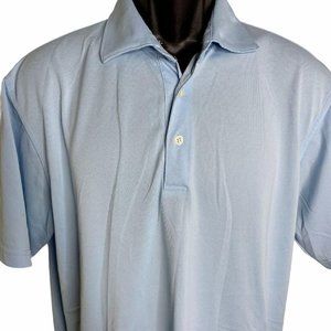 Peter Millar Performance Sport Polo Shirt M Blue